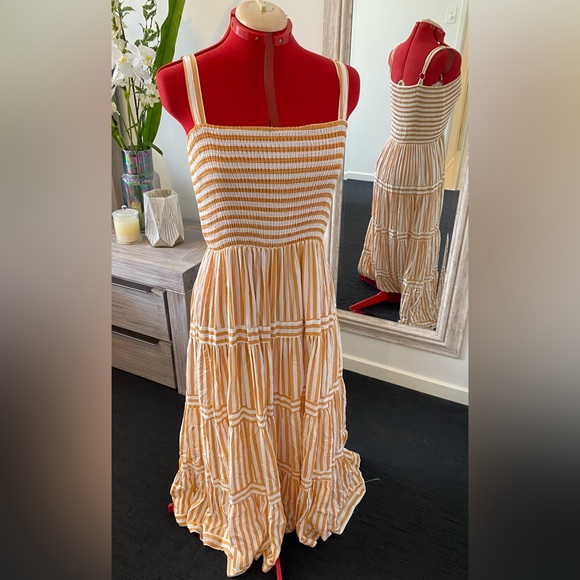 Size M (12) “Label of love” Terracotta and white striped maxi dress - Picture 4 of 11